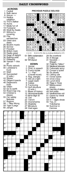 Daily Crossword Pressreader