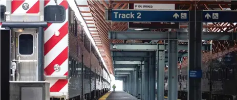  ?? ASHLEE REZIN/SUN-TIMES ?? Metra wants to increase yearly ridership from about 25 million to 35 million this year.