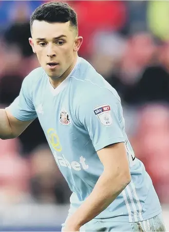  ??  ?? George Honeyman has played more Championsh­ip minutes than anyone else in the Sunderland squad.