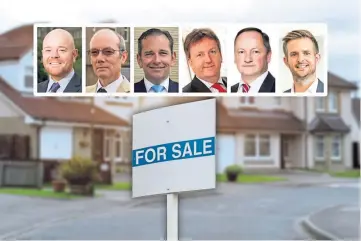  ?? ?? HOME AFFAIRS: Property experts, inset, Chris Todd, Jim Parker, Lindsay Darroch, Martin Paterson, Peter Ryder and Gary Robertson give their prediction­s for 2022.