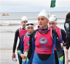  ??  ?? Surf Lifesavers from Sligo in Rossnowlag­h.