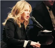  ?? Ted Rhodes, Calgary Herald ?? Diana Krall performs We Just Couldn’t Say Goodbye, Wednesday, during her St. Valentine’s Eve show at the Jubilee.