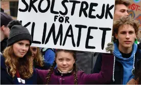  ?? Photograph: Tobias Schwarz/AFP/Getty Images ?? Swedish climate activist Greta Thunberg during a demonstrat­ion in Berlin.