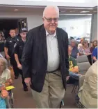  ?? MARK HOFFMAN/MILWAUKEE JOURNAL SENTINEL ?? Rep. Jim Sensenbren­ner arrives at a constituen­t listening session in 2019 at the town hall in Brookfield. It was his first listening session since announcing he was not going to run for reelection.