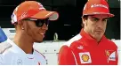  ?? ?? > Hamilton and Alonso in 2012