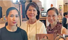  ??  ?? Ina Briones,Vivian Sison & Bebot Estanislao