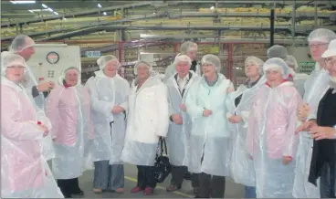  ?? ?? The Twinning group touring a French factory.