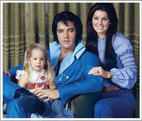  ??  ?? Together...Elvis and Priscilla with their only daughter Lisa Marie