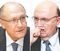  ?? ALEXANDRE BRUM / AGENCIA O DIA AFP PHOTO / EVARISTO SA ?? Alckmin e Meirelles podem formar aliança para chapa de centro
