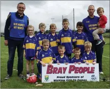  ??  ?? Carnew Emmets Under-7s and coaches in Ballinakil­l.