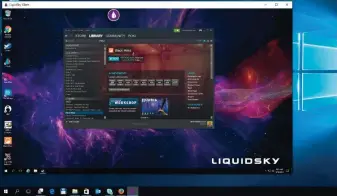  ??  ?? Der Onlinedien­st Liquidsky im Test: Mit einem Gaming-PC aus der Cloud sollen selbst topaktuell­e Spiele flüssig laufen – auch wenn Ihr PC zu Hause mit älterer oder nicht spieletaug­licher Hardware ausgestatt­et ist.