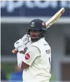  ?? ?? Cheteshwar Pujara’s 44 saw Sussex home against Gloucester­shire