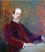  ?? OF JOHN G. HAGAN AND MELODY TORTOSA COURTESY ?? Ignaz Marcel Gaugengigl painted Boston-area businessma­n and real estate broker James Goldthwait­e Freeman’s portrait in 1899.