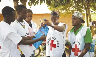  ?? FILEPHOTO: ?? Liberian Red Cross embarked on a 15-day campaign to distribute bed nets to remote communitie­s in hope of combating malaria.