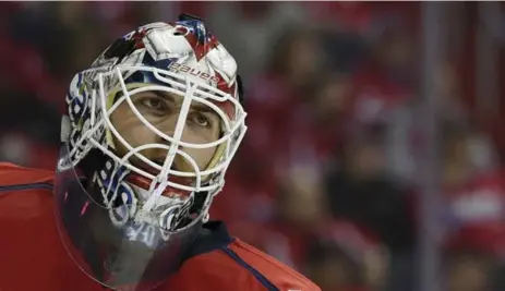  ?? MOLLY RILEY/THE ASSOCIATED PRESS ?? Washington goalie Braden Holtby, pictured, and partner Philipp Grubauer had the NHL’s best goals-against average in the 2016-17 regular season.