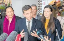  ?? Photo / Mark Mitchell ?? Act Party leader David Seymour and (from left) Nicole McKee, Chris Baillie and Brooke van Velden.