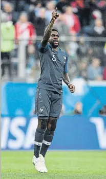  ?? FOTO: AP ?? Umtiti, uno de los pilares de la Francia de Deschamps