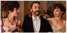  ??  ?? With Katherine Kelly and Frances O’Connor in Mr Selfridge