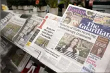  ?? David Cliff/Associated Press ?? Newspaper front pages are seen at a newsagent in London on Saturday. Britain's Kate, Princess of Wales’ revelation she is undergoing treatment for cancer has sparked an outpouring of support and well wishes from around the world.