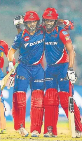  ?? BCCI ?? Delhi Daredevils’ Rishabh Pant (left) and Sanju Samson played one of the best innings in this edition of the IPL to guide the home team to victory over Gujarat Lions on Thursday.