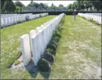  ??  ?? Rows of British graves at the Dunkirk Town Cemetery