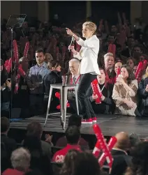  ?? CHRIS YOUNG/THE CANADIAN PRESS ?? Premier Kathleen Wynne addresses the Ontario Liberal Party’s general meeting in Toronto on Saturday.
