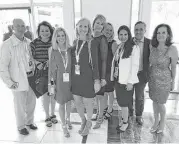  ?? Photo courtesy of Martha Turner Sotheby’s Internatio­nal Realty ?? Among those attending the event were, from left, MTSIR agents Keith Kaposta, Katherine Warren, unidentifi­ed agent, Seita Jongebloed, Liz Daniel, Kiki Wilson, Leann Salmons, Ed Melchor and Susan Boss.