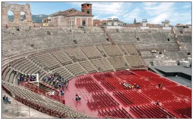  ?? (Rick Steves) ?? Verona’s Roman arena is an impressive sight, with much of the stonework still intact.