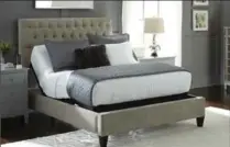  ?? TRIBUZIO, THE ASSOCIATED PRESS ?? A style with tufted headboard from Leggett & Platt Adjustable Bed Group.