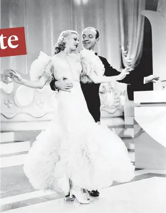  ?? WARNER BROS. ?? Elegância. Fred Astaire e Ginger Rogers, em ‘Ritmo Louco’, de 1936