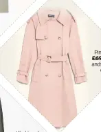  ??  ?? Pink coat, £69, marks andspencer. com