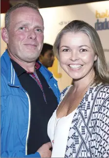  ??  ?? Actor Ciaran McCauley with his wife Louise Waters.