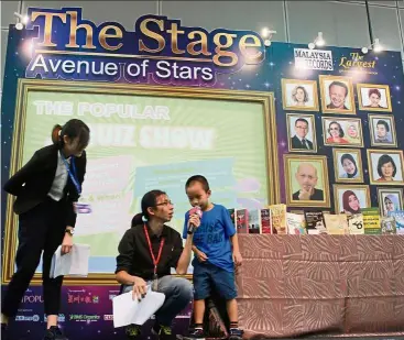  ??  ?? Yes, even kids had fun answering questions at last year’s Popular Quiz Show and winning free books. This year, it’s on daily from tomorrow to June 17 at the KLCC. — BookFest@Malaysia