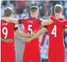  ??  ?? England players will again observe a minute’s silence before France meeting.