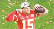  ?? David Santiago / TNS ?? The Chiefs have agreed to a 10-year contract extension with Super Bowl MVP Patrick Mahomes.