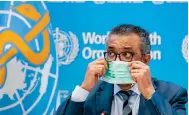  ?? Photo: AP ?? Tedros Adhanom Ghebreyesu­s’ comments were censored.