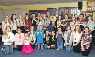  ?? Photo: Iain Ferguson, The Write Image. ?? All the young medallists at the Lochaber swim team’s awards ceremony.