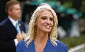 ?? ALEX BRANDON / ASSOCIATED PRESS 2017 ?? Kellyanne Conway violated the Hatch Act twice in 2017 by speaking in favor of the GOP’s Roy Moore and against Democratic rival Doug Jones in Alabama’s Senate race, the Office of Special Counsel says.