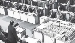  ?? FILE ?? Members of Parliament during a sitting of the Lower House in the current Parliament building.