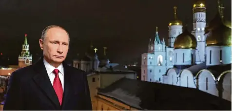  ?? Foto: sputnik/dpa ?? Der russische Präsident Wladimir Putin genießt bei den Deutschen weit mehr Vertrauen als sein US amerikanis­cher Amtskolleg­e Donald Trump.