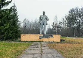  ?? AP ?? Esculturas de Lenin en la zona de exclusión de Chernóbil