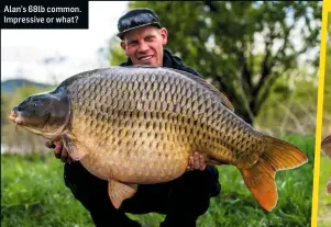  ??  ?? Alan’s 68lb common. Impressive or what?