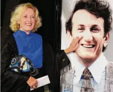  ?? Chris Pizzello/Associated Press 2008 ?? Eileen Ryan, mother of actor Sean Penn, touches her son’s image on a poster at the premiere of “Milk” in November 2008.