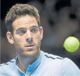  ?? AP ?? Delpo. “Contra Roger hay que ser agresivo”, dijo el tenista argentino.