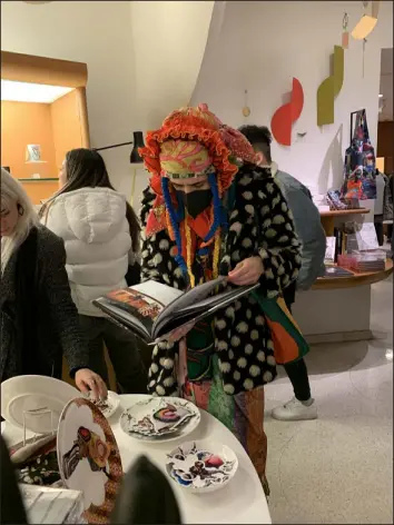  ?? BARBARA GRAUSTARK — THE NEW YORK TIMES ?? Valentina Primrose, who visited the artist Nick Cave’s show at the Guggenheim Museum in New York, January 2023.