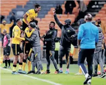  ?? | BackpagePi­x ?? NANGE Phathuthse­dzo of Kaizer Chiefs celebrates scoring against Mamelodi Sundowns at FNB Stadium on Sunday.