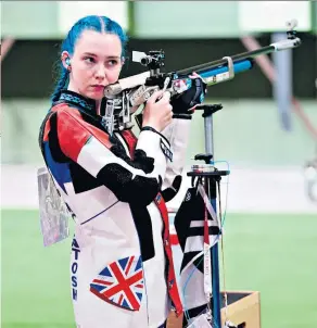  ??  ?? Main aim: Seonaid Mcintosh takes part in her best event tomorrow, the 50m rifle 3 positions