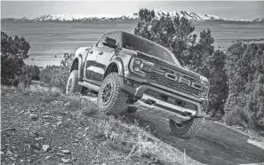  ?? ?? The 2024 Ford Ranger Raptor features a 400-hp twin-turbo V6 engine.