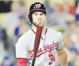  ?? archivo/ap ?? Bryce Harper, de los Nationals, es una de las figuras jóvenes y mejor mercadeabl­es que tiene el béisbol de las Grandes Ligas.