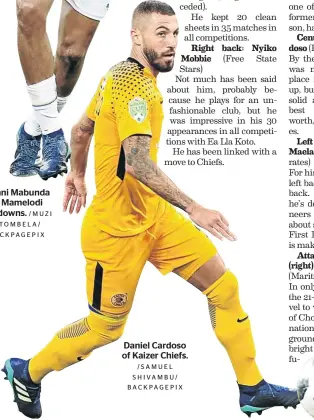  ?? /SAMUEL SHIVAMBU/ BACKPAGEPI­X ?? Daniel Cardoso of Kaizer Chiefs.